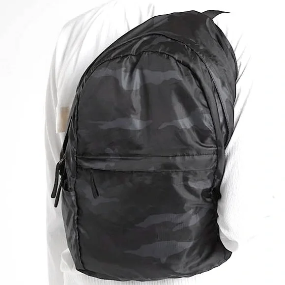 Athleta Bags Nwt Athleta Black Camo Packable Backpack Poshmark